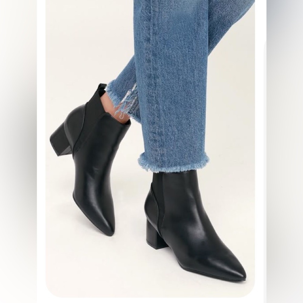 Indigo Women's Black Ankle Boots, Size 8.5